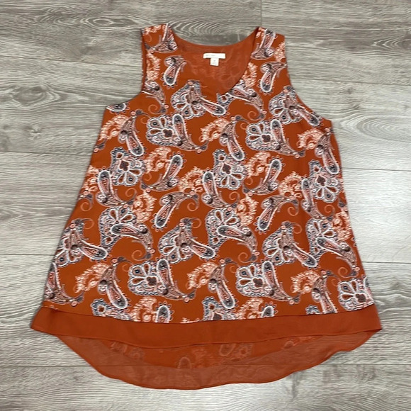 Cato Est. 1946 sleeveless paisley layered top M - Picture 3 of 11